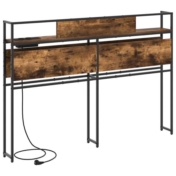 Stauraum-Kopfteil Räuchereiche 135 cm Holzwerkstoff