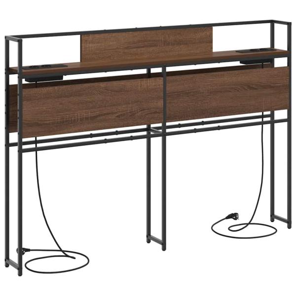 Stauraum-Kopfteil Braune Eiche 135 cm Holzwerkstoff