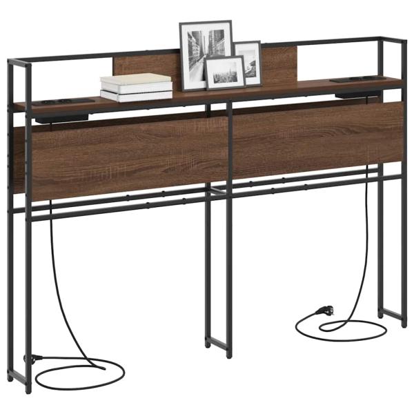 Stauraum-Kopfteil Braune Eiche 135 cm Holzwerkstoff