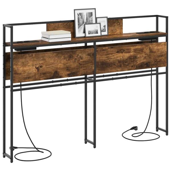 Stauraum-Kopfteil Räuchereiche 150 cm Holzwerkstoff