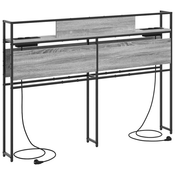 Stauraum-Kopfteil mit Kopfteil mit Speicher Grau Sonoma 150 cm Holzwerkstoff