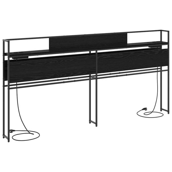 Stauraum-Kopfteil Schwarze Eiche 180 cm Holzwerkstoff