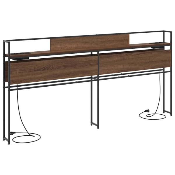 Stauraum-Kopfteil Braune Eiche 180 cm Holzwerkstoff