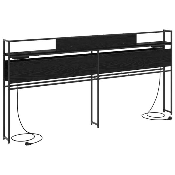 Stauraum-Kopfteil Schwarze Eiche 200 cm Holzwerkstoff