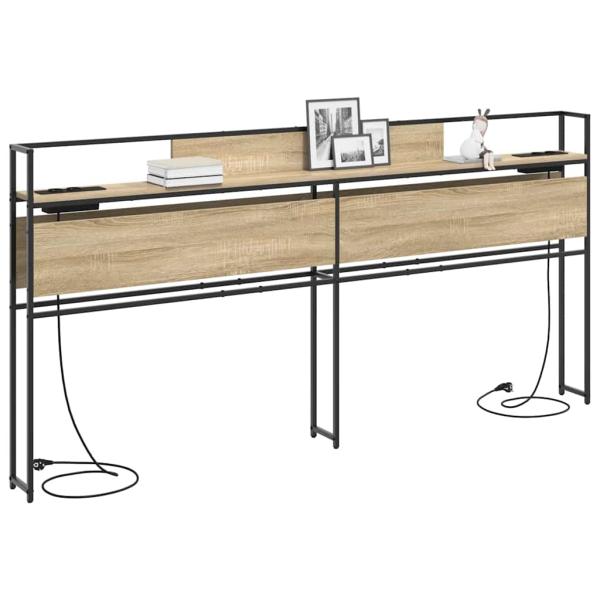Stauraum-Kopfteil Sonoma Eiche 200 cm Holzwerkstoff