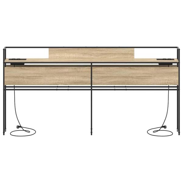 Stauraum-Kopfteil Sonoma Eiche 200 cm Holzwerkstoff