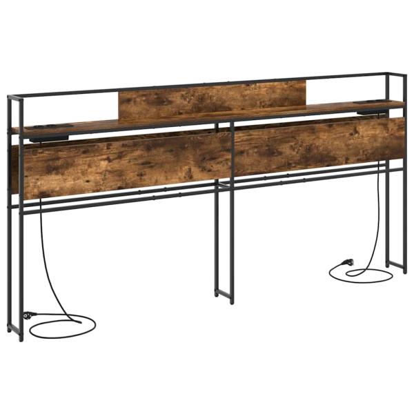 Stauraum-Kopfteil Räuchereiche 200 cm Holzwerkstoff