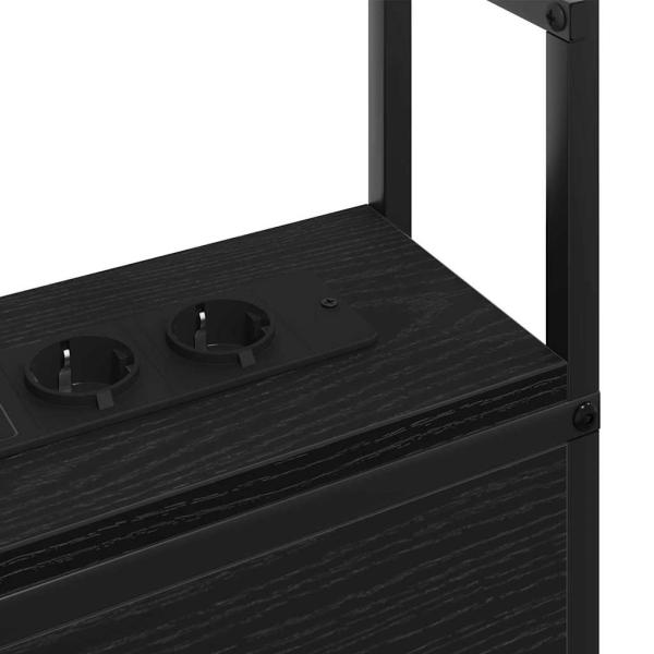 Stauraum-Kopfteil Schwarze Eiche 75 cm Holzwerkstoff