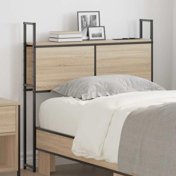 ARDEBO.de - Stauraum-Kopfteil mit Kopfteil mit Speicher Sonoma Eiche 75 cm Holzwerkstoff