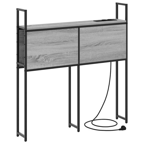 Stauraum-Kopfteil mit Kopfteil mit Speicher Grau Sonoma 75 cm Holzwerkstoff