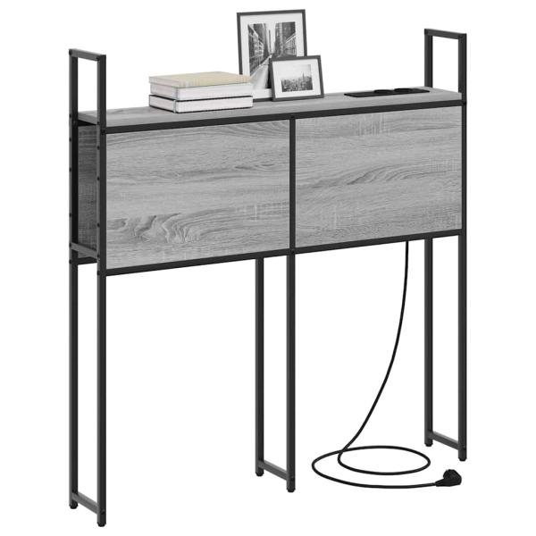 Stauraum-Kopfteil mit Kopfteil mit Speicher Grau Sonoma 75 cm Holzwerkstoff