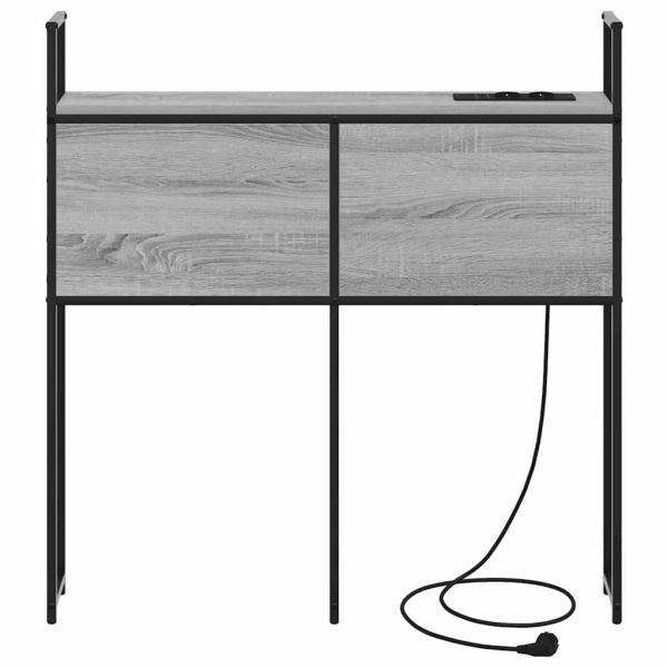 Stauraum-Kopfteil mit Kopfteil mit Speicher Grau Sonoma 75 cm Holzwerkstoff