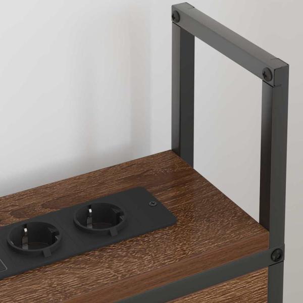 Stauraum-Kopfteil mit Kopfteil mit Speicher Braune Eiche 80 cm Holzwerkstoff