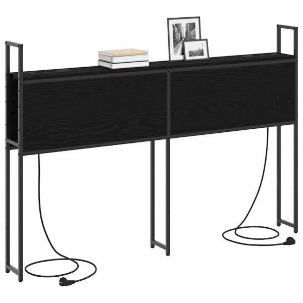 Stauraum-Kopfteil Schwarze Eiche 120 cm Holzwerkstoff