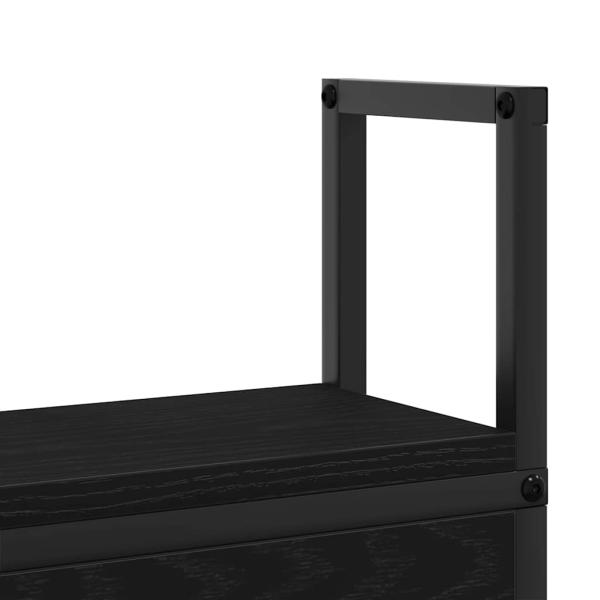 Stauraum-Kopfteil Schwarze Eiche 120 cm Holzwerkstoff