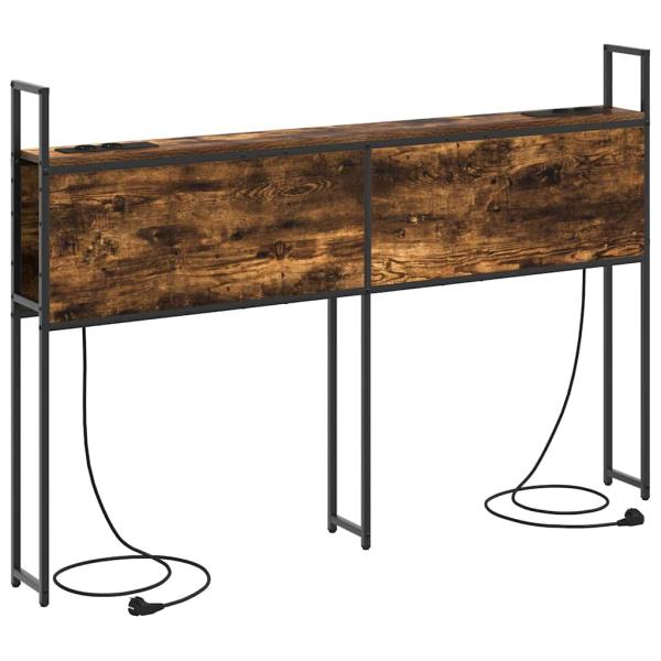 Stauraum-Kopfteil Räuchereiche 120 cm Holzwerkstoff