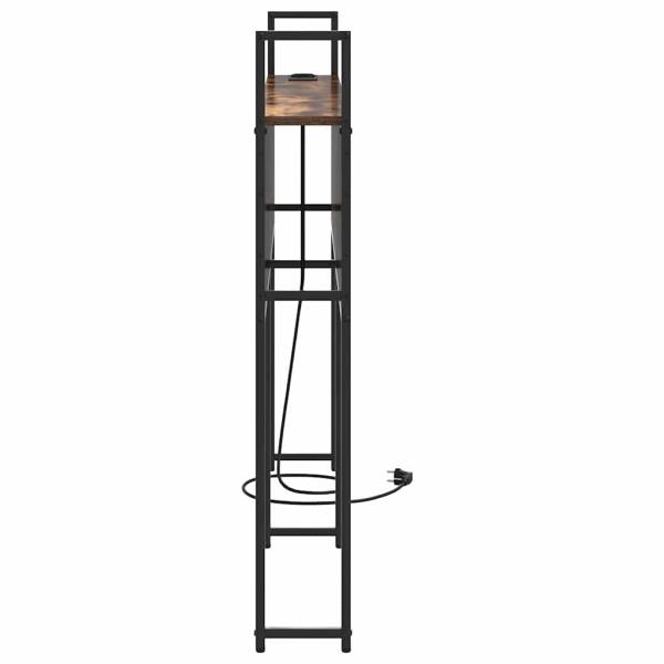 Stauraum-Kopfteil Räuchereiche 120 cm Holzwerkstoff