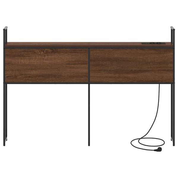 Stauraum-Kopfteil Braune Eiche 120 cm Holzwerkstoff