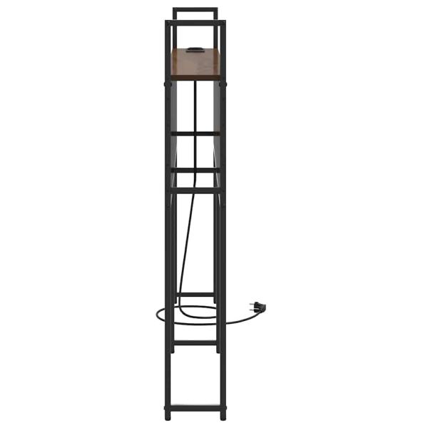 Stauraum-Kopfteil Braune Eiche 120 cm Holzwerkstoff