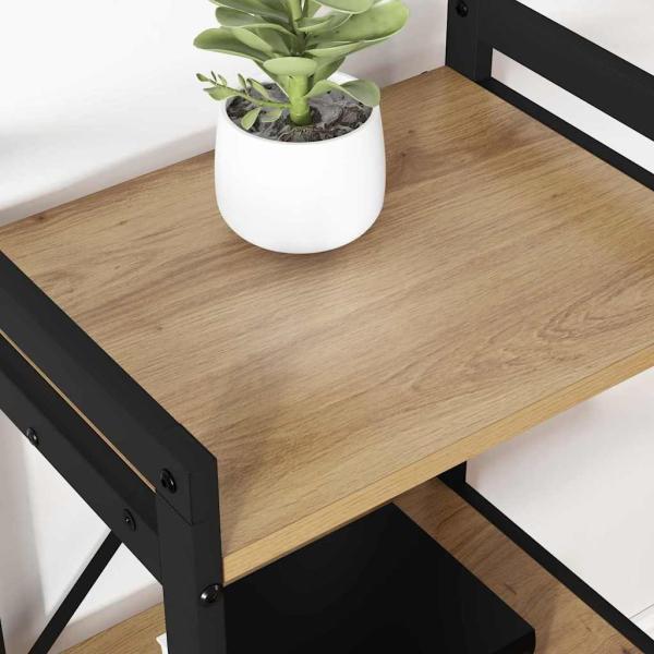 Bücherregal Eiche handwerklich 60 x 30 x 83 cm Holzwerkstoff