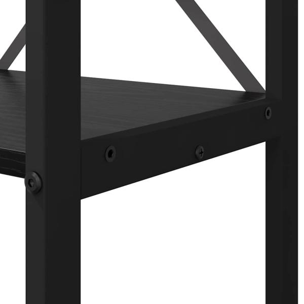 Bücherregal Schwarze Eiche 80 x 30 x 188 cm Holz und Stahl
