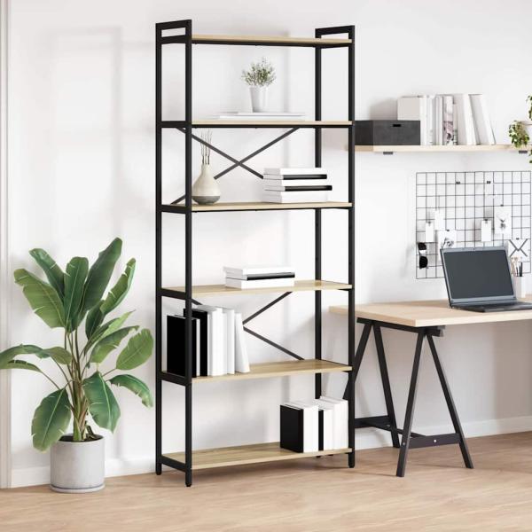 ARDEBO.de - Bücherregal Sonoma Eiche 80 x 30 x 188 cm Holzwerkstoff