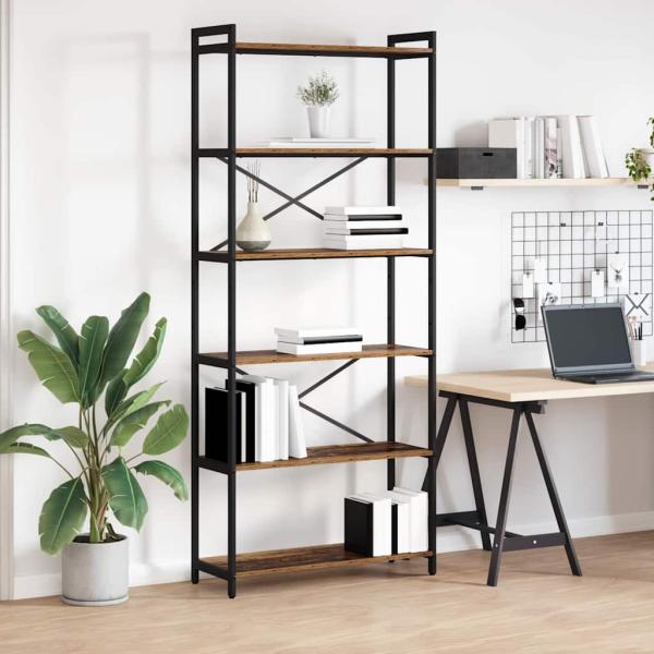 ARDEBO.de - Bücherregal Altholz 80 x 30 x 188 cm Holzwerkstoff