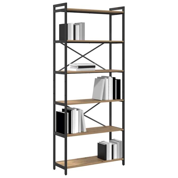Bücherregal Eiche handwerklich 80 x 30 x 188 cm Holzwerkstoff