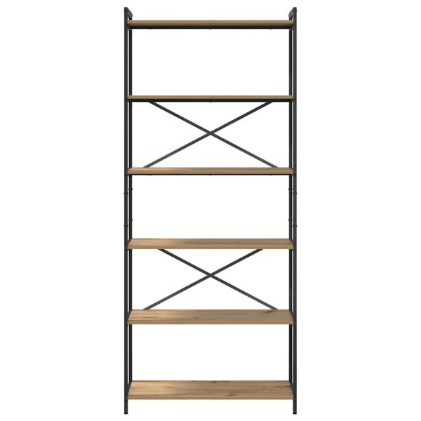 Bücherregal Eiche handwerklich 80 x 30 x 188 cm Holzwerkstoff