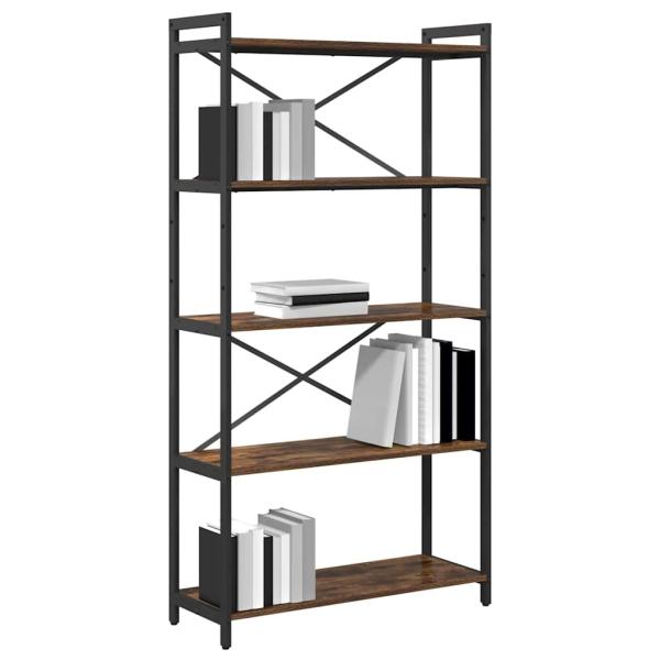 Bücherregal Räuchereiche 80 x 30 x 153 cm Holzwerkstoff