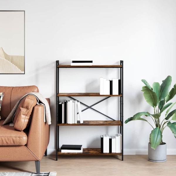 Bücherregal Räuchereiche 80 x 30 x 118 cm Holz