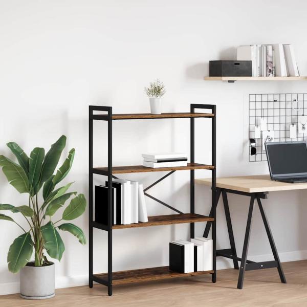 ARDEBO.de - Bücherregal Altholz 80 x 30 x 118 cm Spanplatte