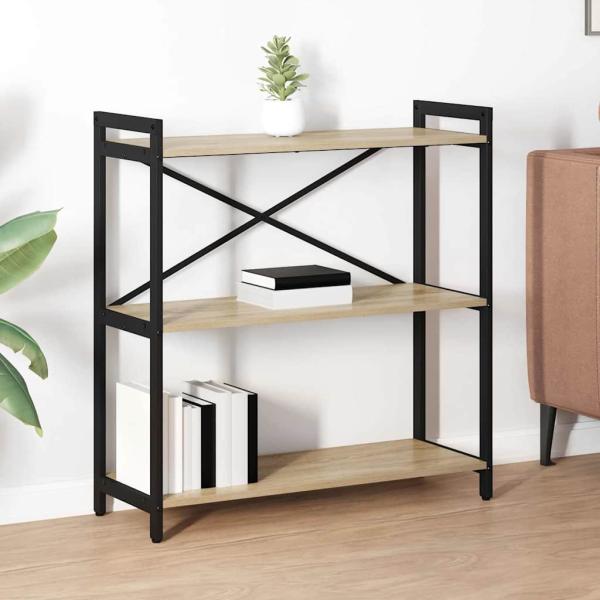 ARDEBO.de - Bücherregal Sonoma Eiche 80 x 30 x 83 cm Spanplatte