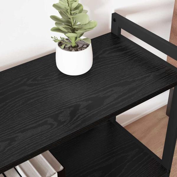 Bücherregal 80 x 30 x 50 cm Holzwerkstoff Schwarz Eichen-Optik