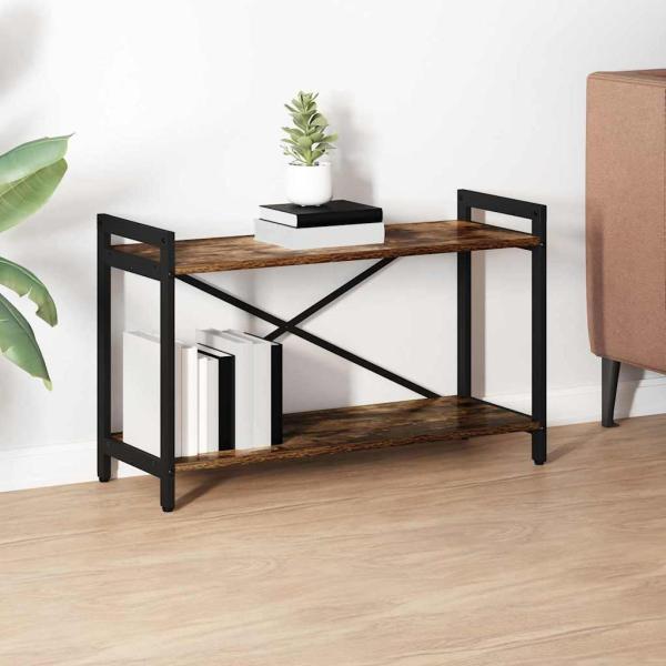 ARDEBO.de - Bücherregal Räuchereiche 80 x 30 x 48,5 cm Holzwerkstoff