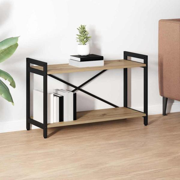 ARDEBO.de - Bücherregal Eiche handwerklich 80 x 30 x 48,5 cm Holzwerkstoff