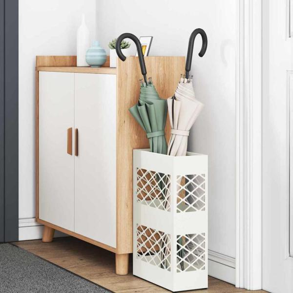 Sonnenschirmhalter Lattice mit Speicher Weiß 28 x 12 x 41 cm Stahl