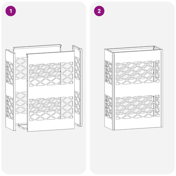 Sonnenschirmhalter Lattice mit Speicher Weiß 28 x 12 x 41 cm Stahl