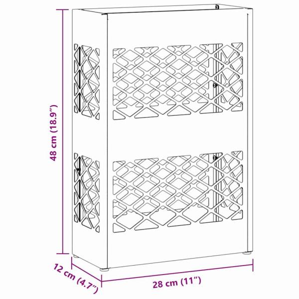 Sonnenschirmhalter Lattice mit Speicher Weiß 28 x 12 x 41 cm Stahl