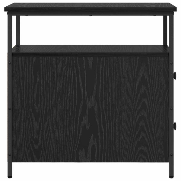 Nachttisch Schwarze Eiche 30 x 60 x 60 cm Eisen und Spanplatte