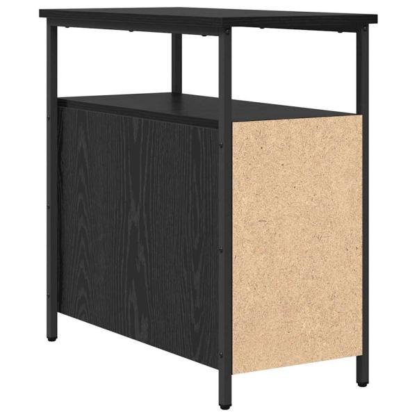 Nachttisch Schwarze Eiche 30 x 60 x 60 cm Eisen und Spanplatte