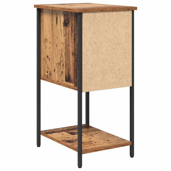 Nachttisch Altholz 32 x 42 x 70 cm Eisen und Spanplatte