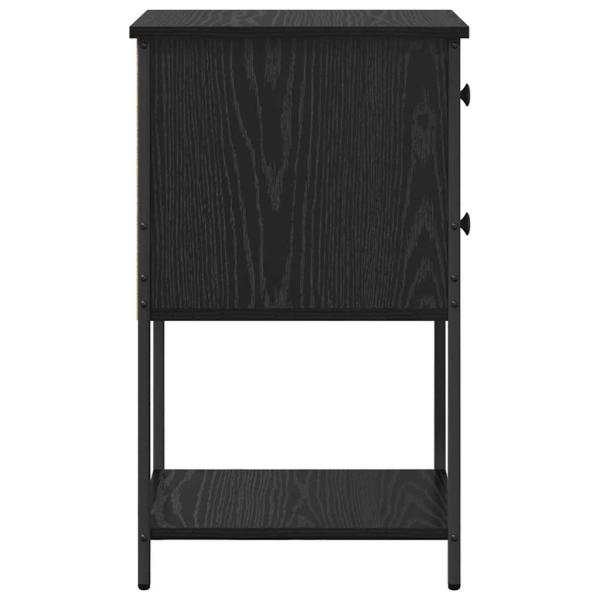 Nachttisch mit Schubladen 2 pcs Schwarze Eiche 32 x 42 x 70 cm