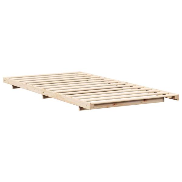 Bodenbettgestell Braun 80 x 220 cm Massivholz Kiefer