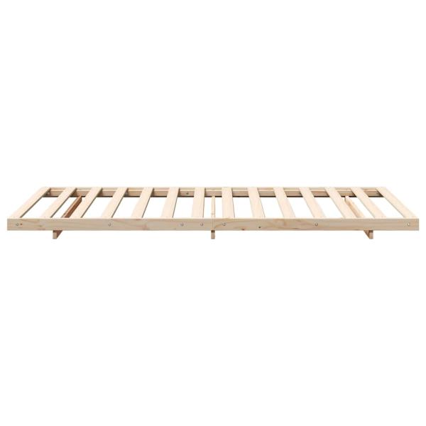 Bodenbettgestell Braun 80 x 220 cm Massivholz Kiefer