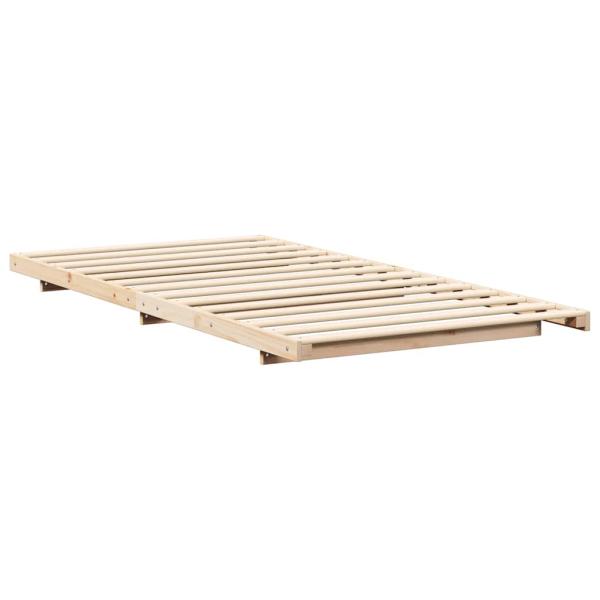 Bodenbettgestell Braun 80 x 220 cm Massivholz Kiefer