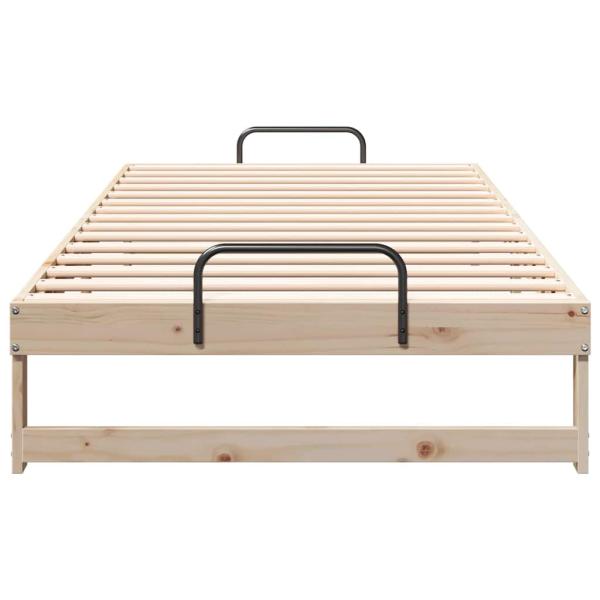 Bettgestell mit Tragegriffen Braun 100 x 200 cm