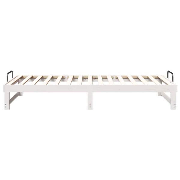 Bettgestell mit Tragegriffen Weiß 100 x 200 cm