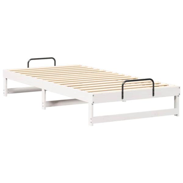 Bettgestell mit Tragegriffen Weiß 100 x 200 cm