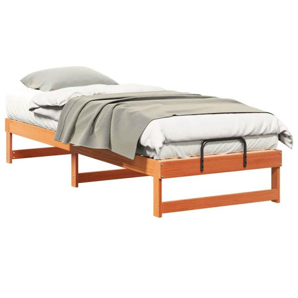 Bettgestell mit Tragegriffen Braun 80 x 200 cm